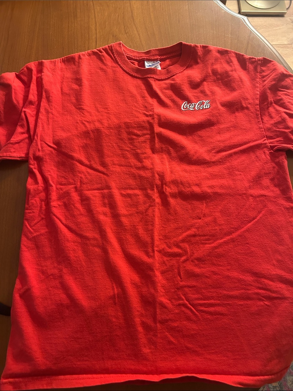 Coca Cola Red Short Sleeve Crewneck Tee with Small Chest Logo